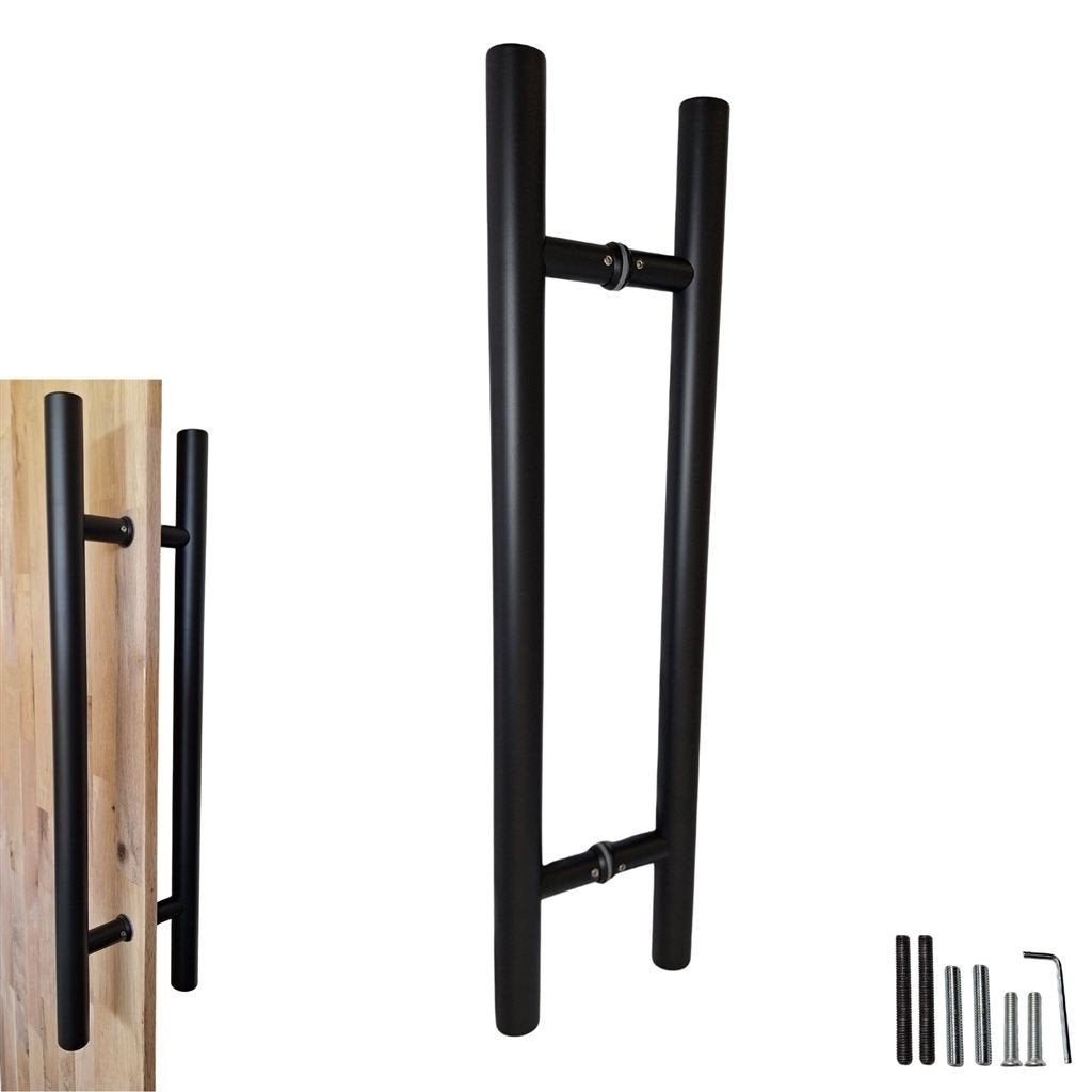 Luxe zwarte deurgrepen – 60 cm RVS [set van 2], Nieuw, Ophalen of Verzenden, Buitendeur, Schuifdeur