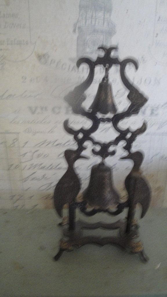antieke bronzen bet standaard met vogels, Ophalen of Verzenden, Brons