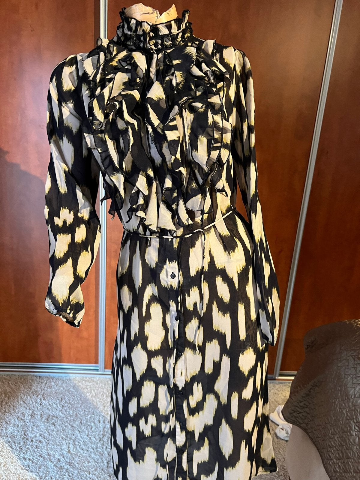 SAINT TROPEZ jurk XS NIEUW MET KAARTJES, R, Beige, G, Nieuw