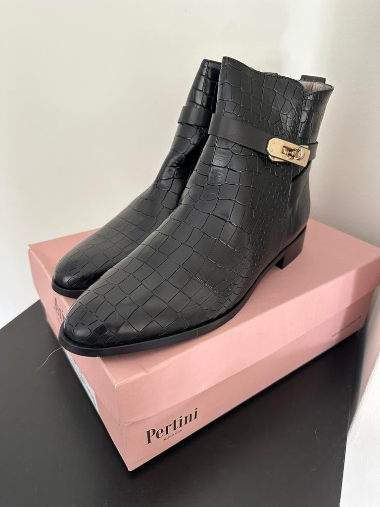 Nieuwe Pertini laarsjes, enkellaarsjes mt 42, Verzenden, Zwart, Lage of Enkellaarzen, Nieuw