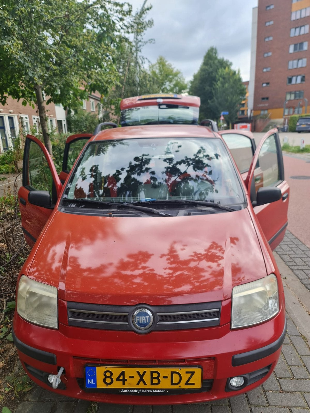 Fiat Panda 1.2 Dualogic 2007 Rood, Stof, 840 kg, 400 kg, Origineel Nederlands