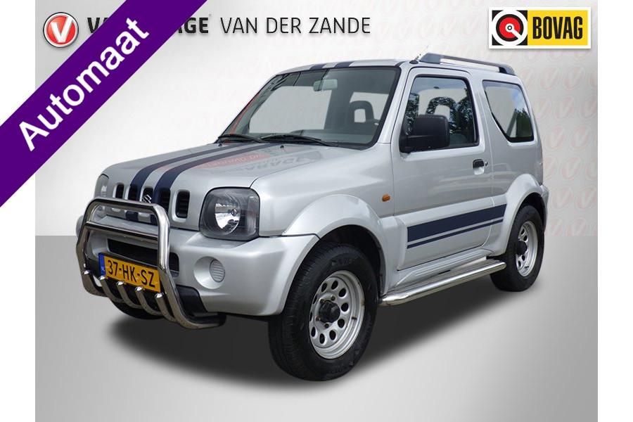 Suzuki Jimny 1.3 JLX Automaat, NW APK NL/NAP! (bj 2001), Auto's, Automaat, 1025 kg, Stof, Zwart