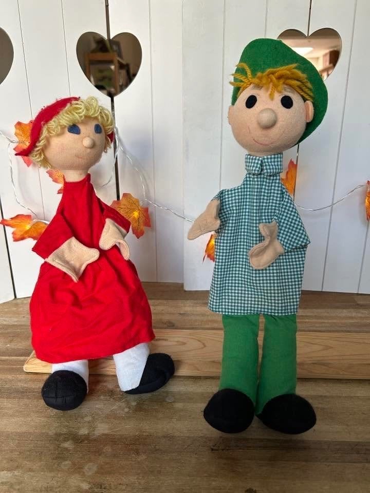 Set van twee Tsjechische handpoppen, Ophalen of Verzenden, Gebruikt, Overige typen