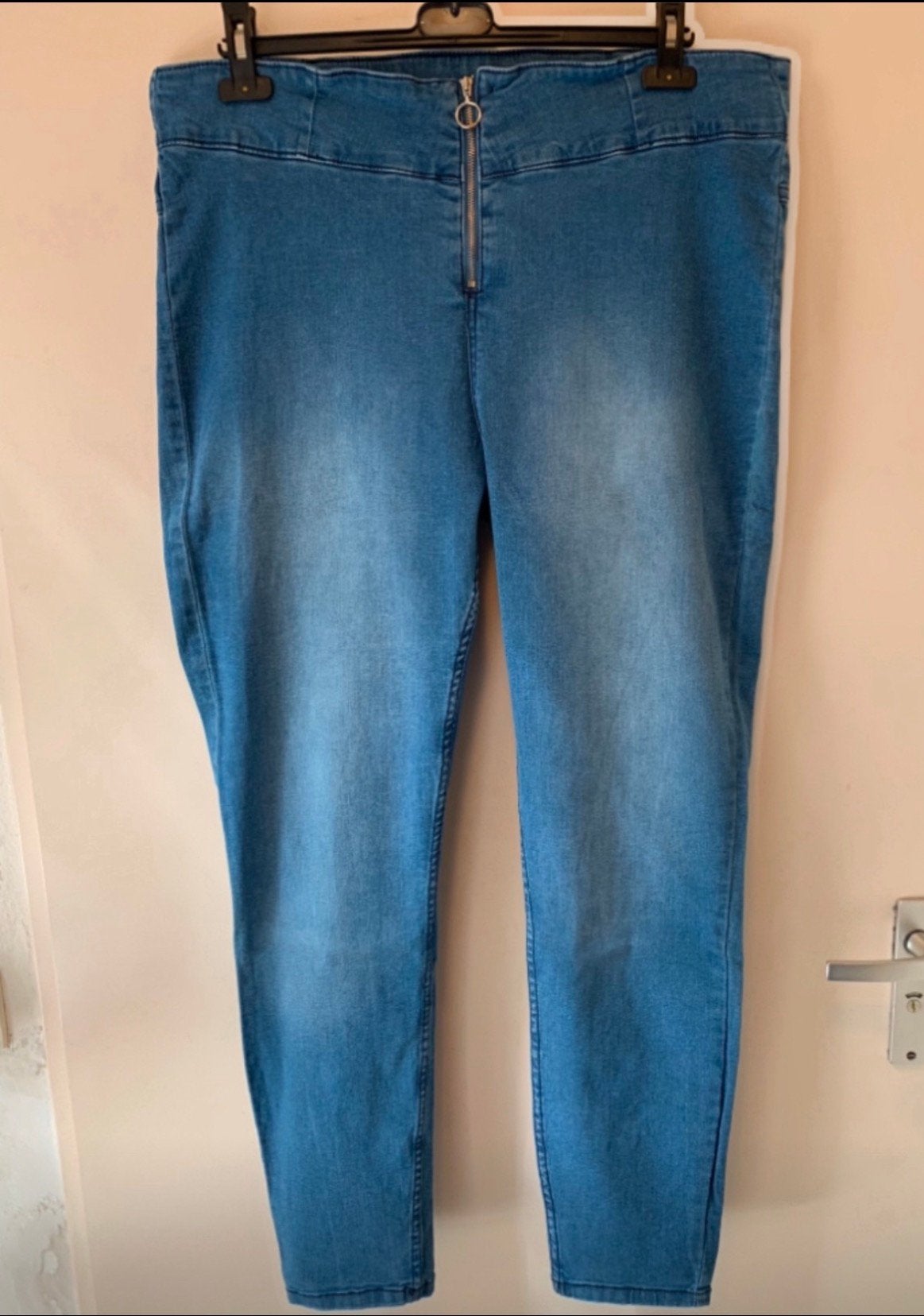 Janine. Blauwe spijkerbroek. Maat 48., Blauw, Janine, Maat 46/48 (XL) of groter, Ophalen of Verzenden