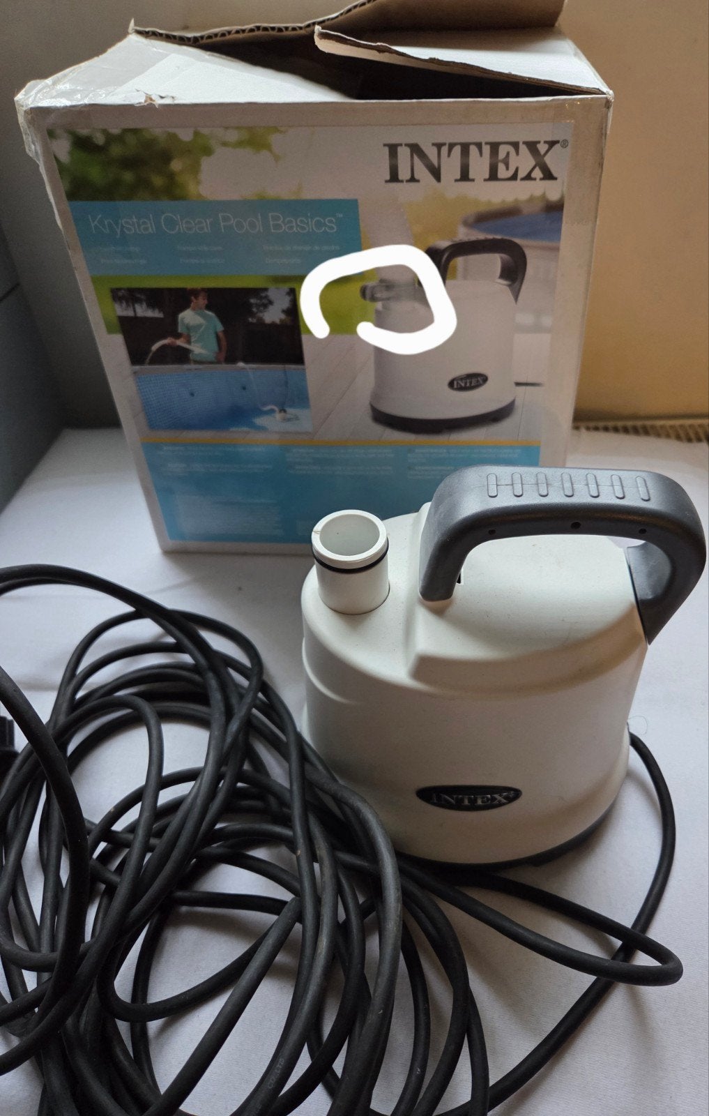 Intex Krystal Clear Zwembadpomp met Slang, Tuin en Terras, Ophalen of Verzenden, Zo goed als nieuw, Zwembadpomp