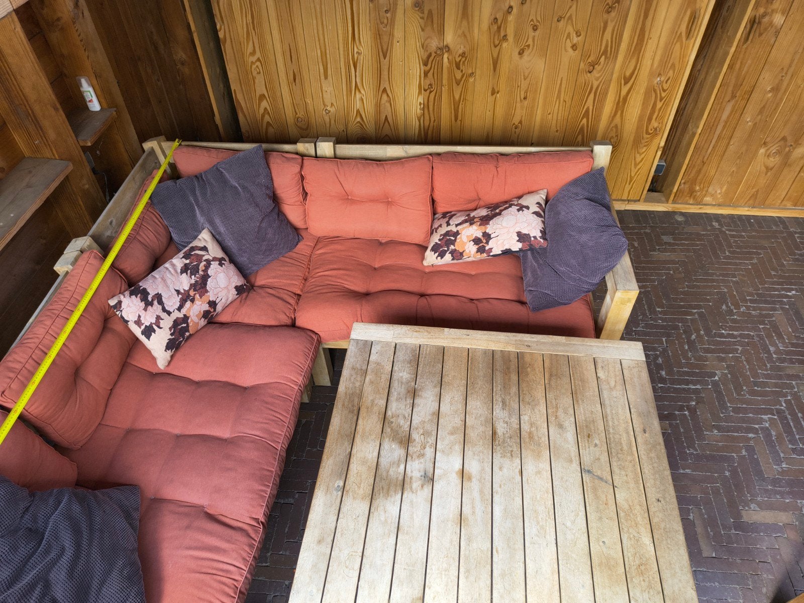 High dining tuinset, Ophalen, Gebruikt, Hout
