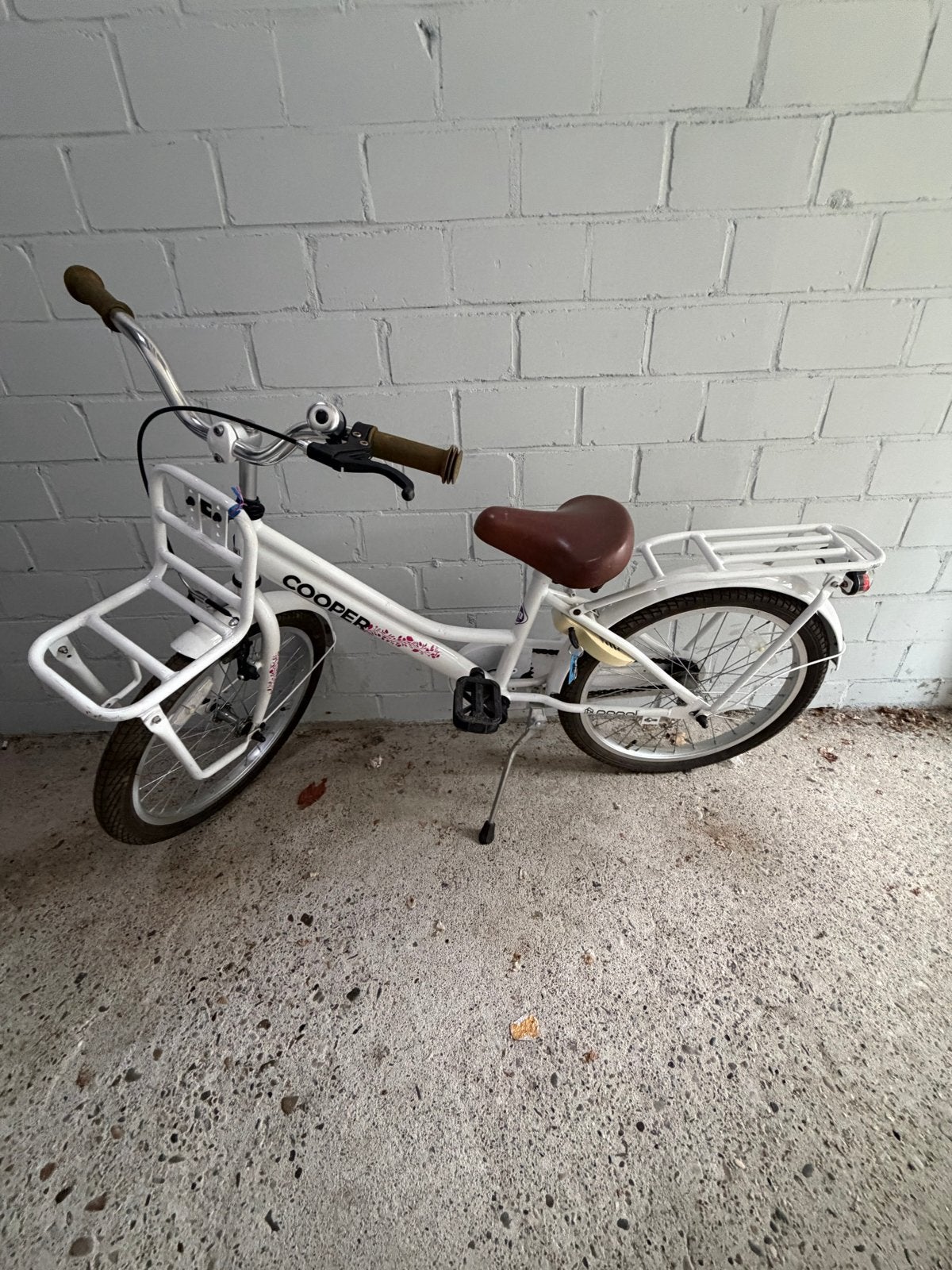 Cooper kinderfiets met voor- en achterdrager