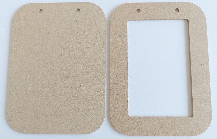 MDF rechthoekig plaatje en voorkant 15 x 11 cm dikte 3 mm, ., Overige thema's, Nieuw, Ophalen of Verzenden