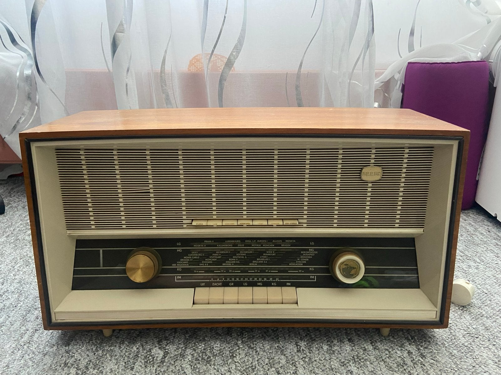Vintage Erres RA 626 Radio - Made in Holland, Ophalen of Verzenden, Gebruikt, Radio