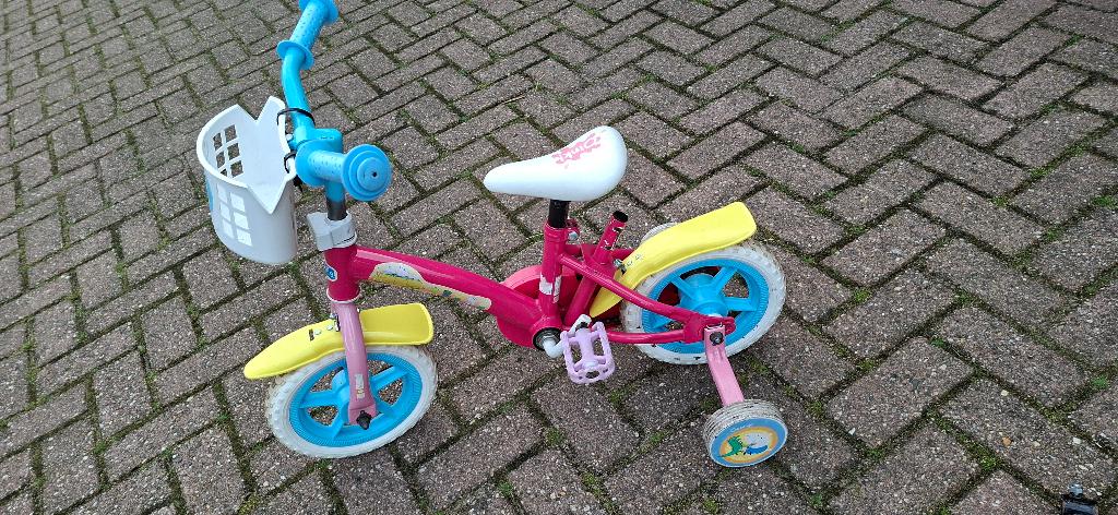 Peppa fiets, Fietsen en Brommers, Fietsen | Kinderfietsjes, Gebruikt, Minder dan 16 inch, Zijwieltjes, Terugtraprem, Ophalen