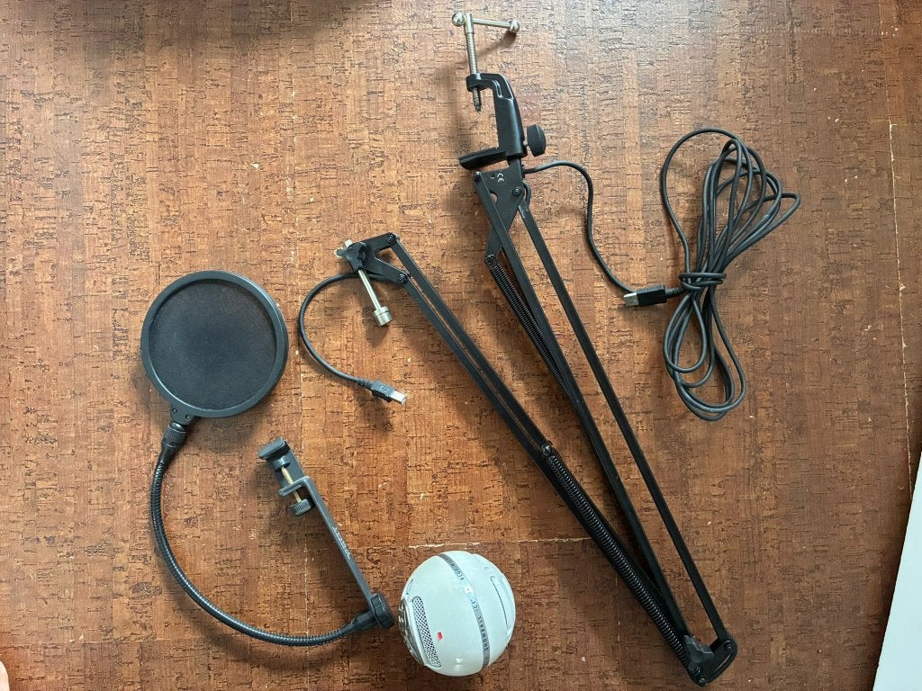 Snowball iCE microfoon + standaard + pop filter, Muziek en Instrumenten, Microfoons, Gebruikt, Studiomicrofoon, Ophalen of Verzenden