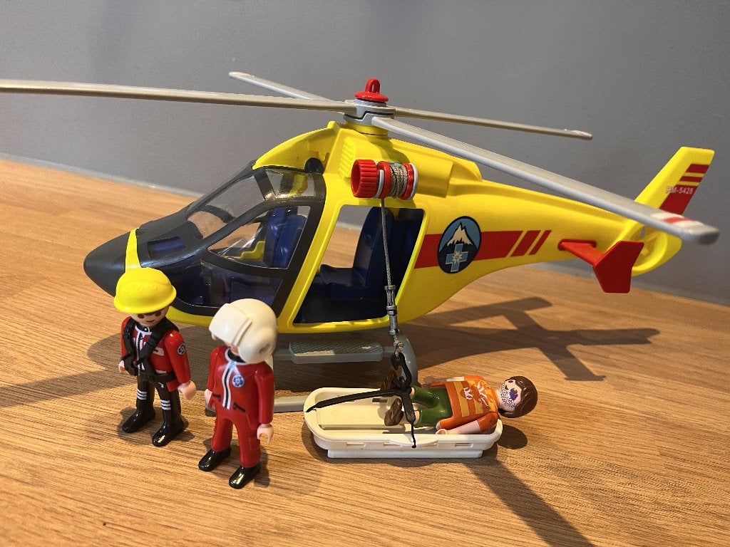 PLAYMOBIL 5428 Bergreddingshelikopter met brancard, Kinderen en Baby's, Gebruikt, Complete set, Voertuig, Ophalen of Verzenden