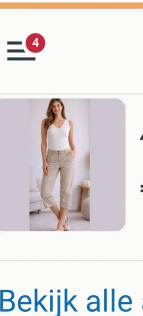 Taifun capri broek, Kleding | Dames, Broeken en Pantalons, Ophalen of Verzenden, Zo goed als nieuw, Driekwart
