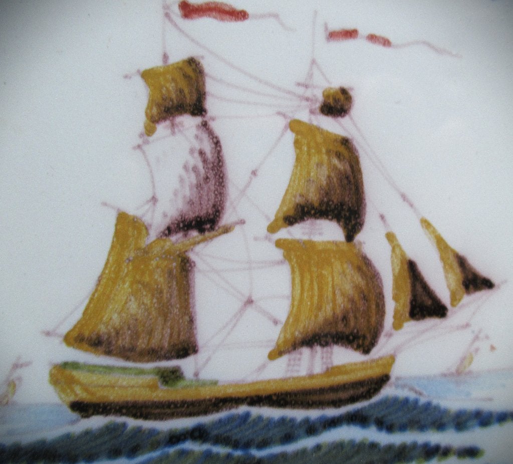 Tichelaar Makkum~Antieke wandtegel of Tegel~Scheepstegel, Ophalen of Verzenden