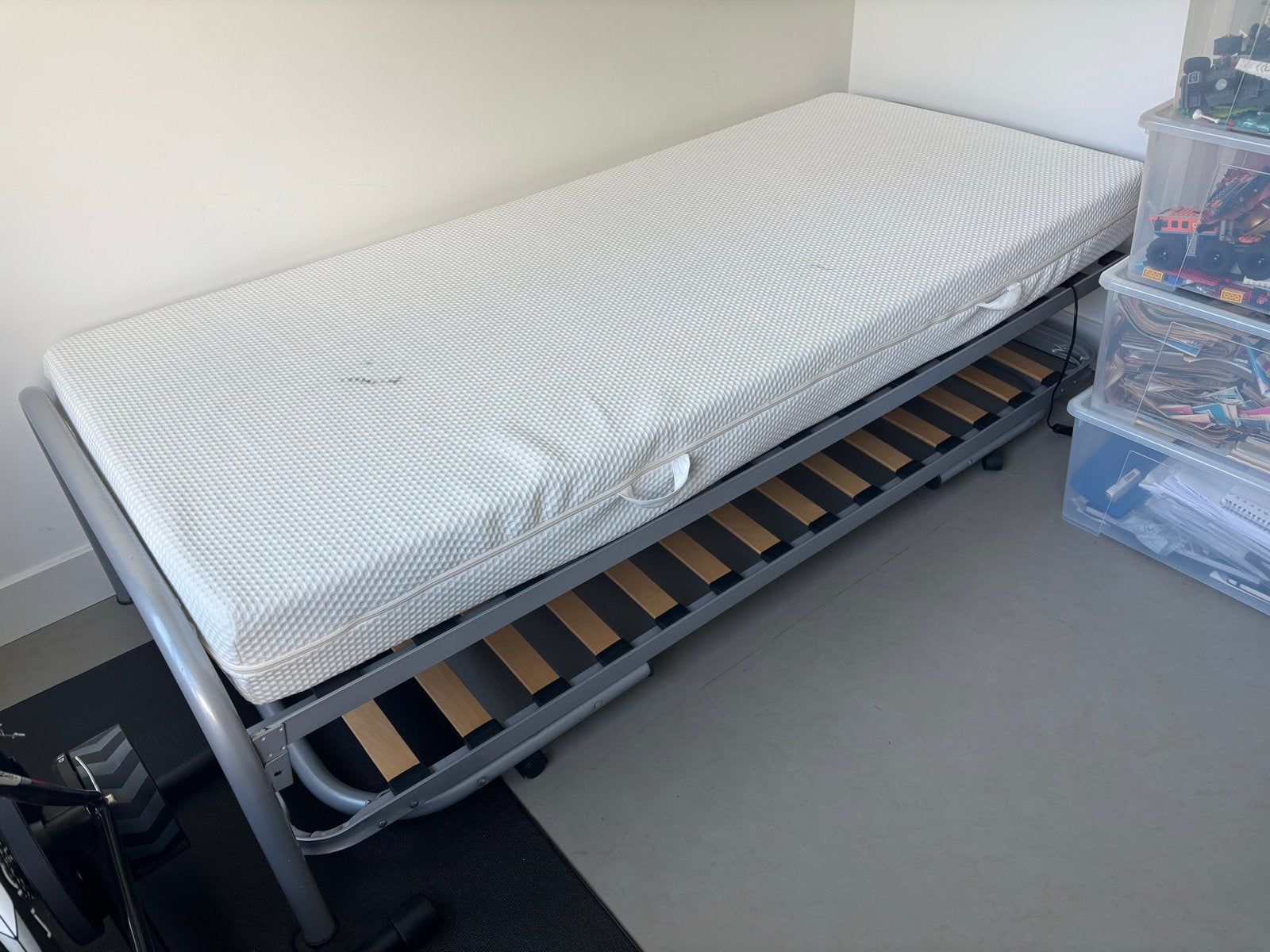 Onderschuifbed tweepersoons, Ophalen, Gebruikt, 90 cm, 210 cm