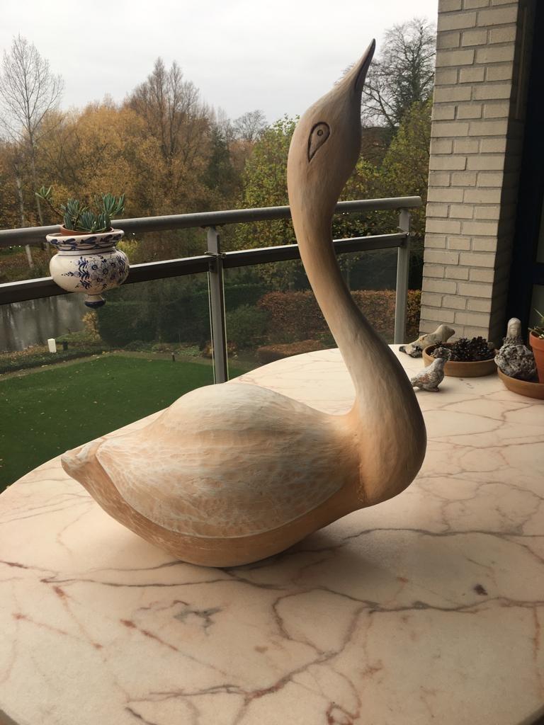Zwaan (decoratie stuk), Huis en Inrichting, Hout, Gebruikt, Beige, Overige stijlen