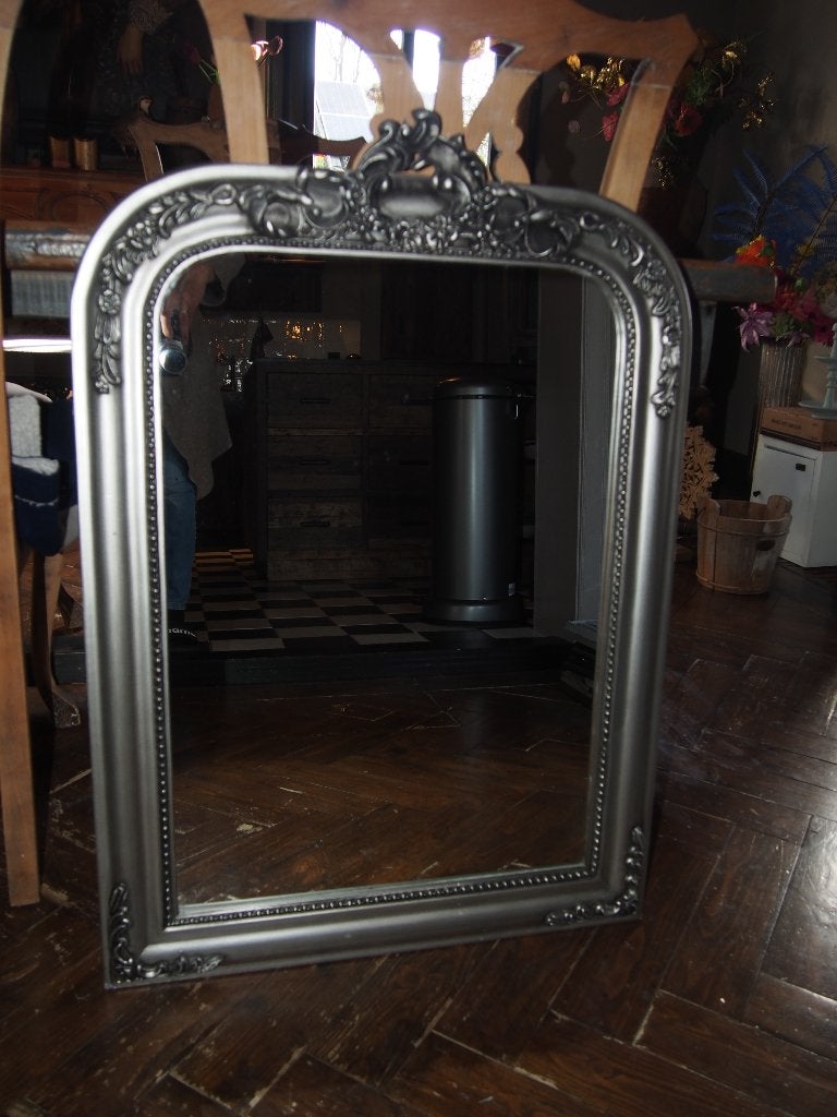 Brocante Spiegel/Kuifspiegel, Ophalen, Gebruikt, Minder dan 100 cm, Rechthoekig