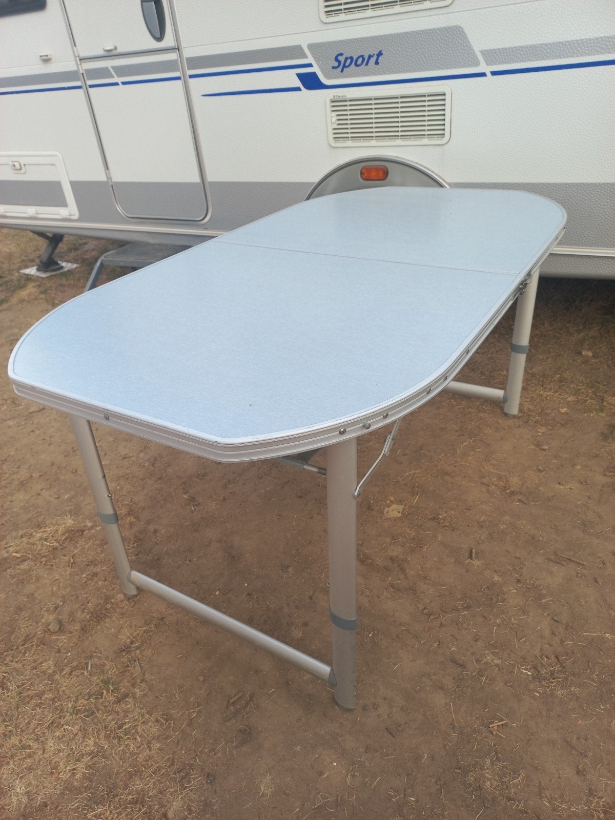 bo camp Campingtafel koffermodel opbergnet verstelbare poten, Ophalen, Gebruikt