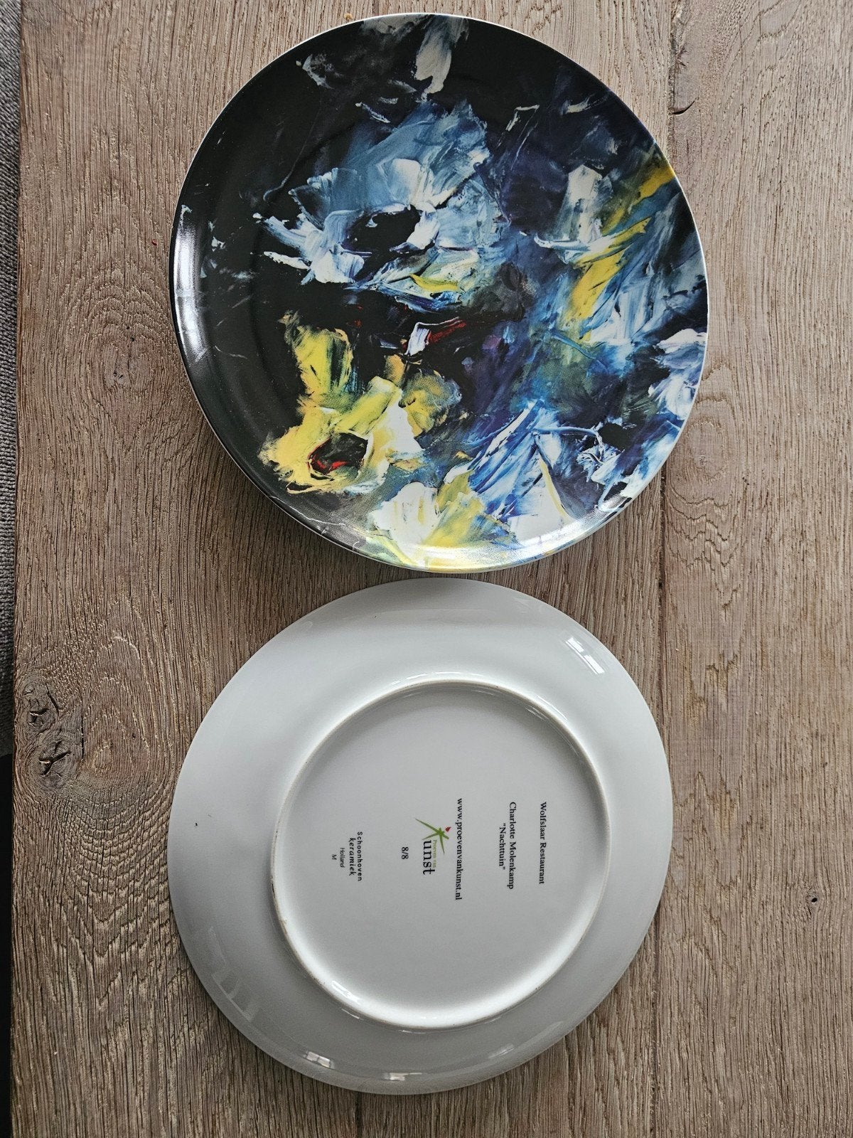 2 x Charlotte Molenkamp kunstbord ‘Nachttuin’ – Schoonhoven, Ophalen of Verzenden