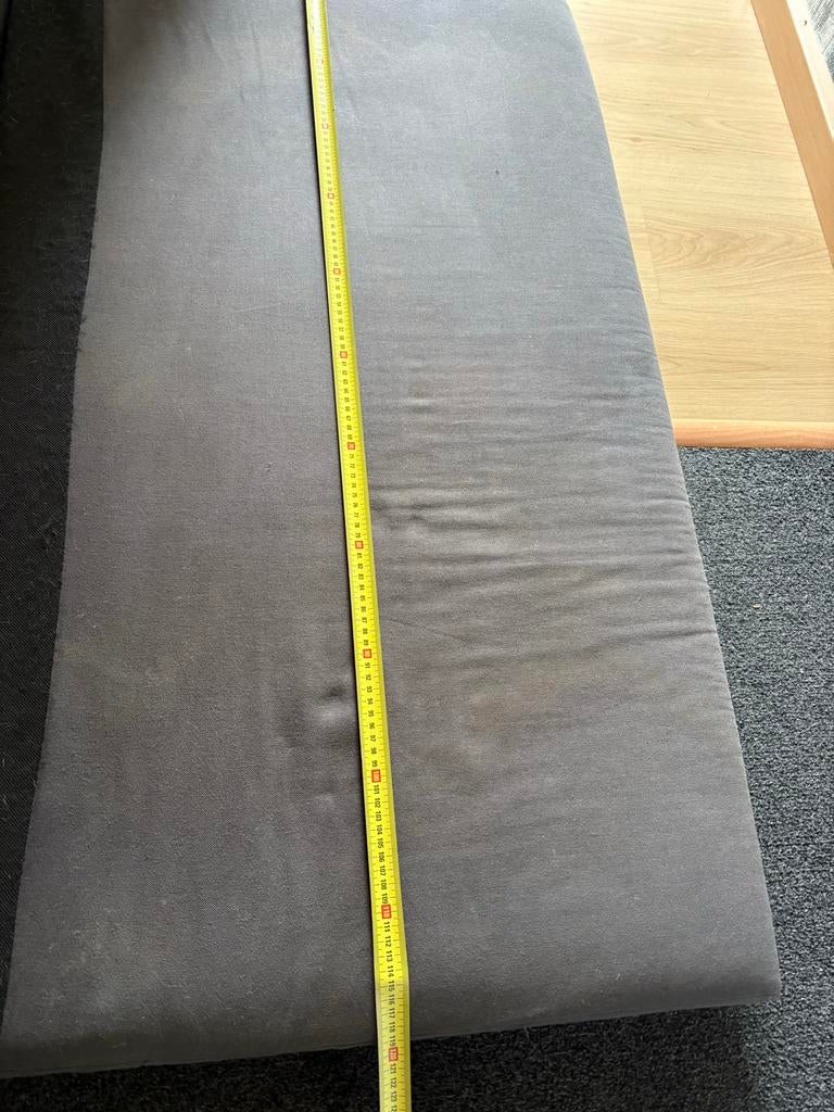 Comfortabele uitklapbare slaapbank - Grijs, Gebruikt, Tweepersoons, Ophalen of Verzenden, 120 cm