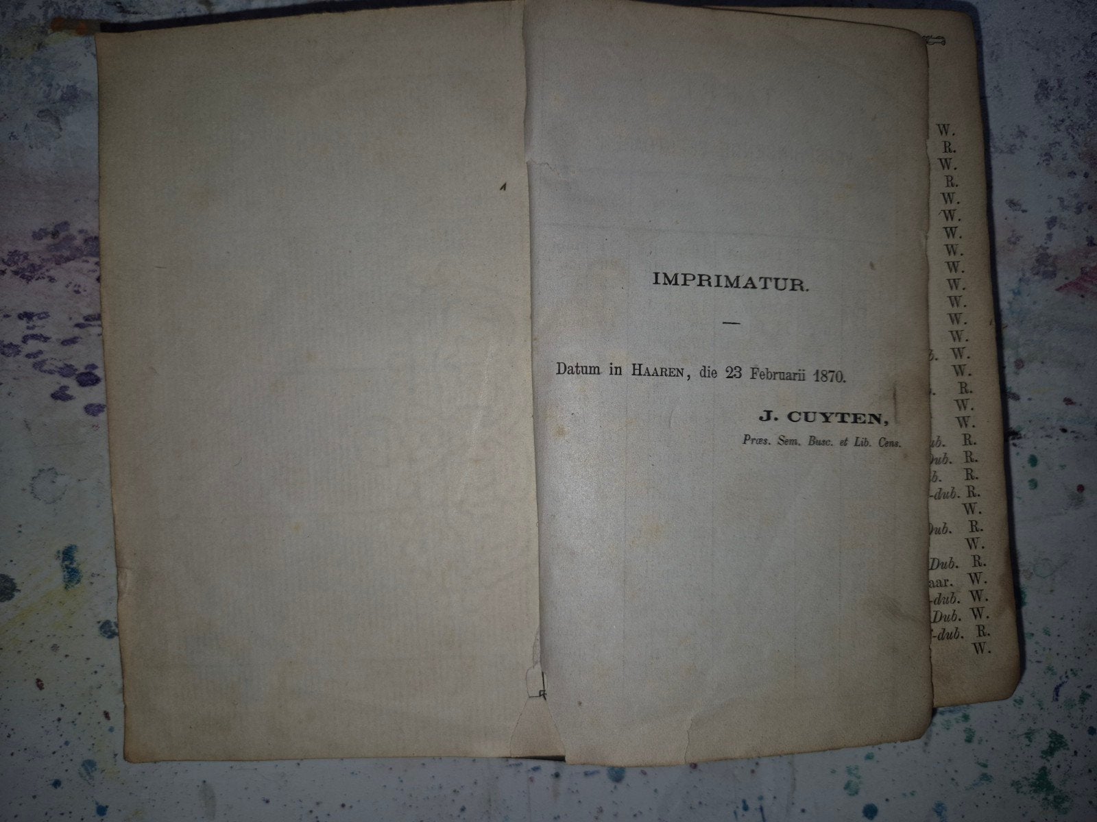 Imprimatur J. Cuyten missaal, Antiek en Kunst, Antiek | Boeken en Bijbels, Ophalen of Verzenden