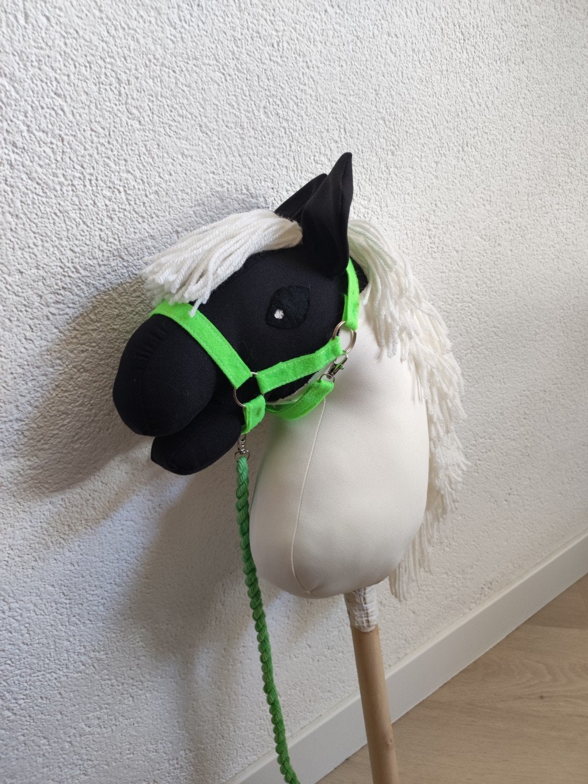 Hobbyhorse Zwart met Wit en Neon Groen Halster, Ophalen of Verzenden, Nieuw, Jongen of Meisje