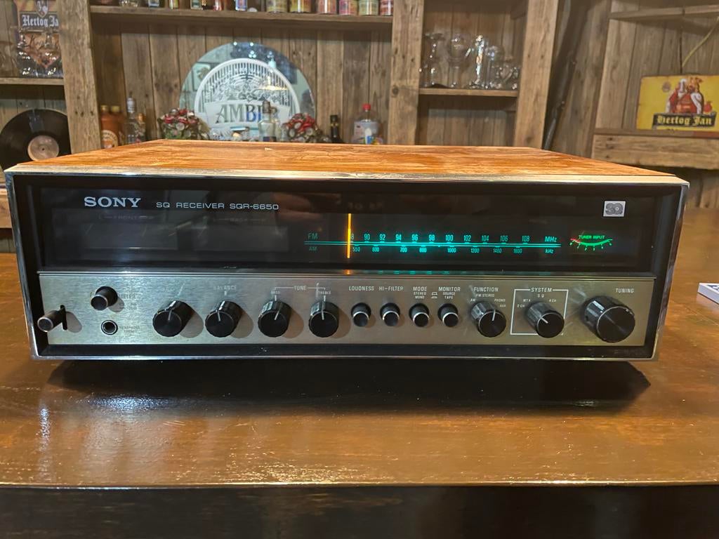 Sony SQ Receiver SQR-6650 met houten omkadering, Ophalen of Verzenden, Gebruikt, Stereo, Sony