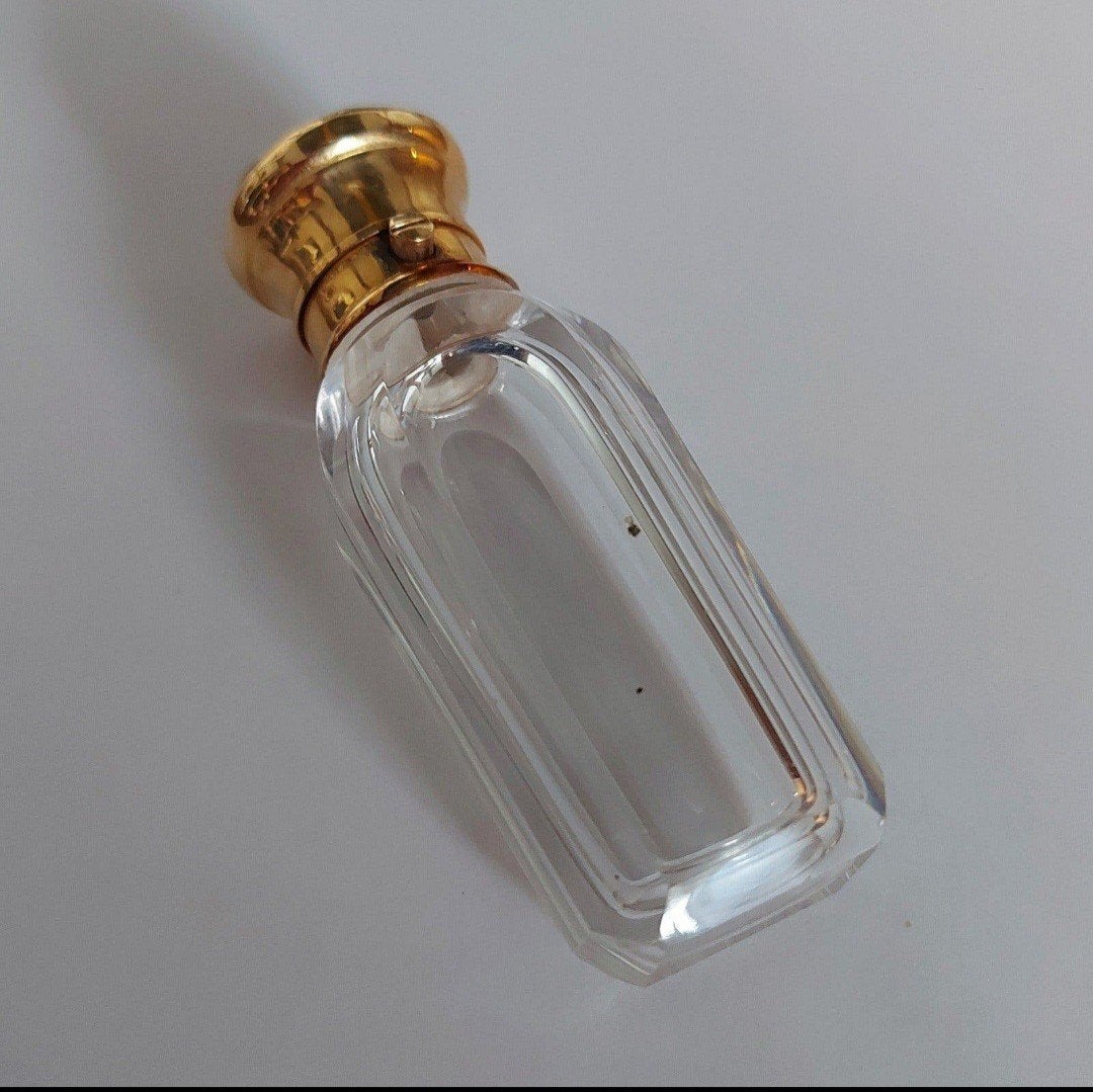 Prachtig parfumflesje met gouden dop, Antiek en Kunst, Ophalen of Verzenden