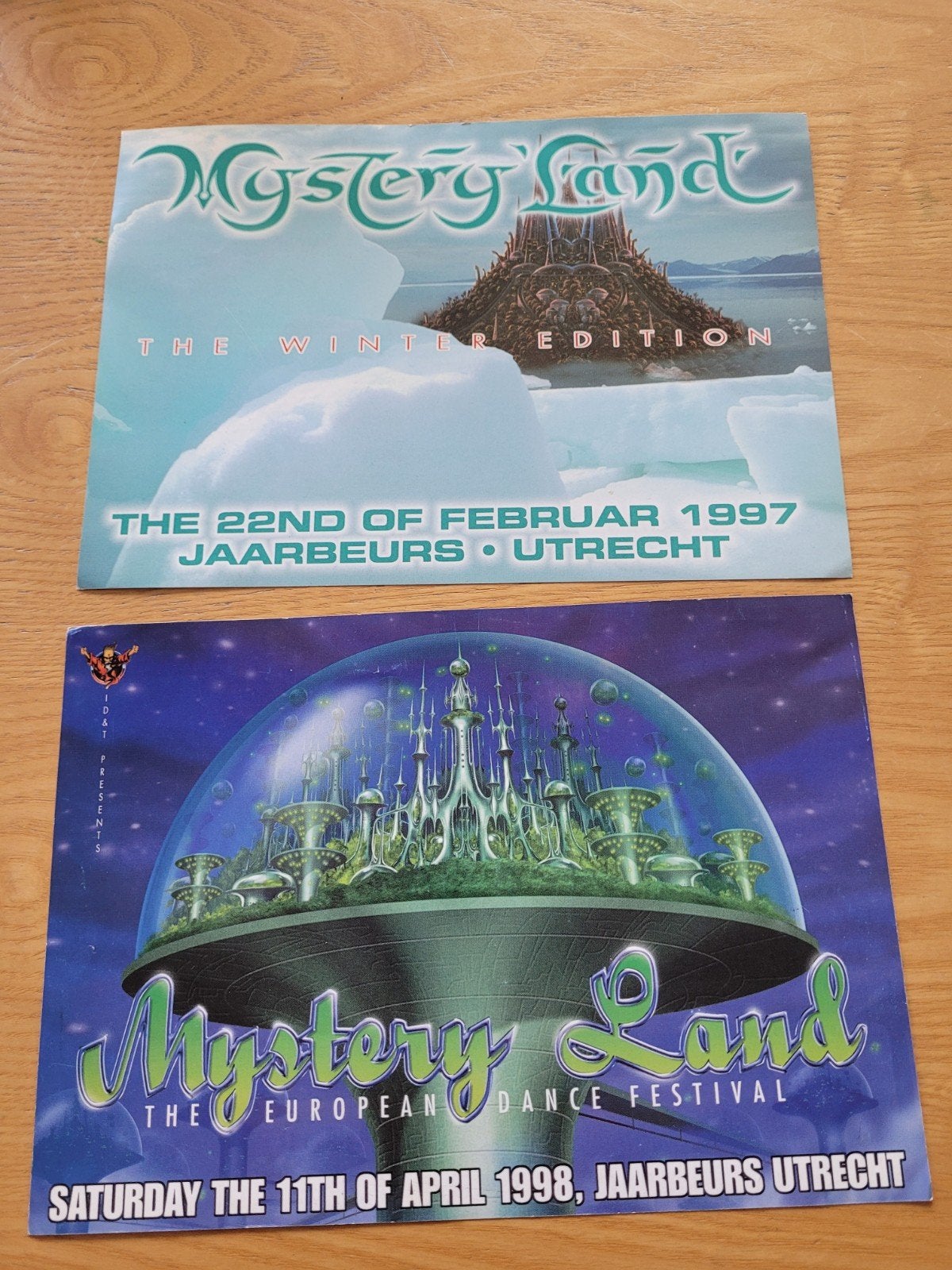 Mysteryland 1997 / 1998 pre flyers ( hardcore thunderdome ), Ophalen of Verzenden, Zo goed als nieuw