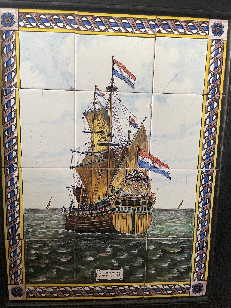 Tegeltableau, Antiek en Kunst, Antiek | Wandborden en Tegels, Ophalen of Verzenden