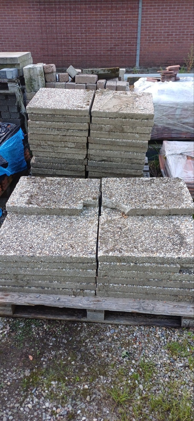 Grindtegels gratis, Ophalen, Gebruikt, Beton, Terrastegels