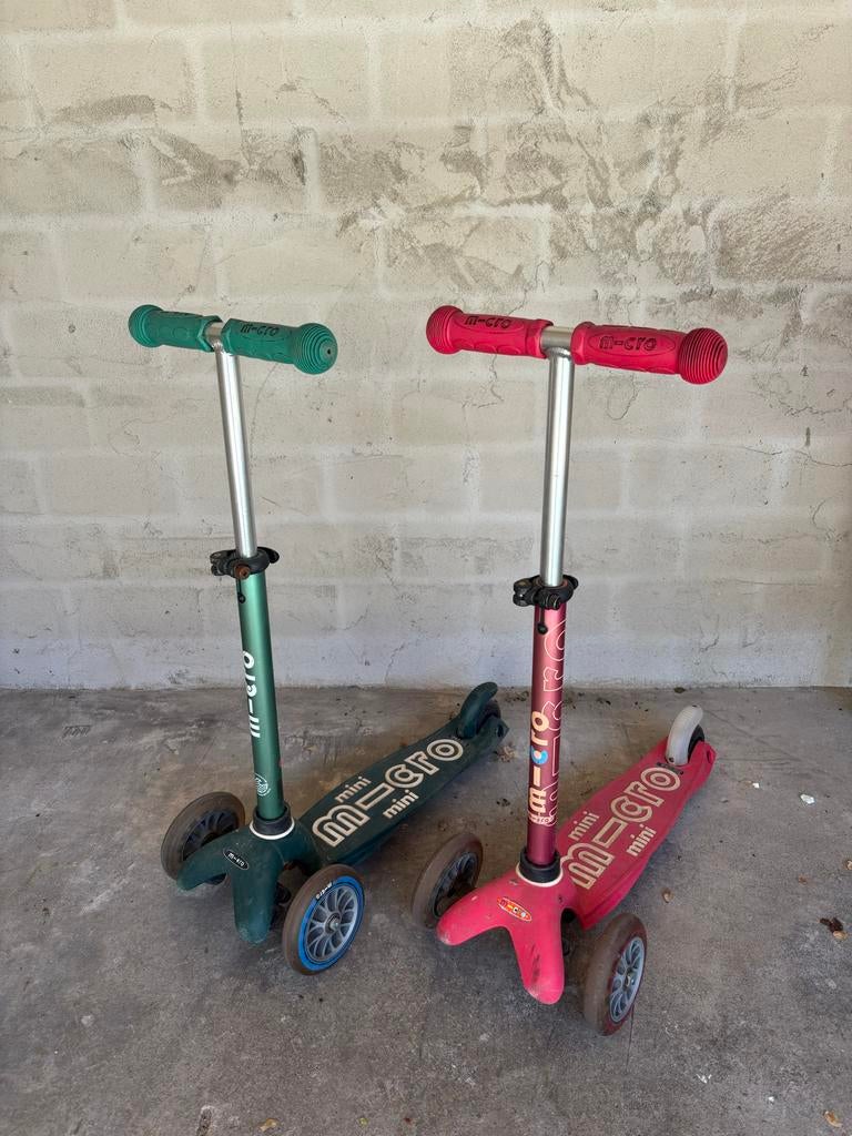 2 Micro Mini steps (groen en roze), Fietsen en Brommers, Steps, Ophalen, Gebruikt, Gewone step