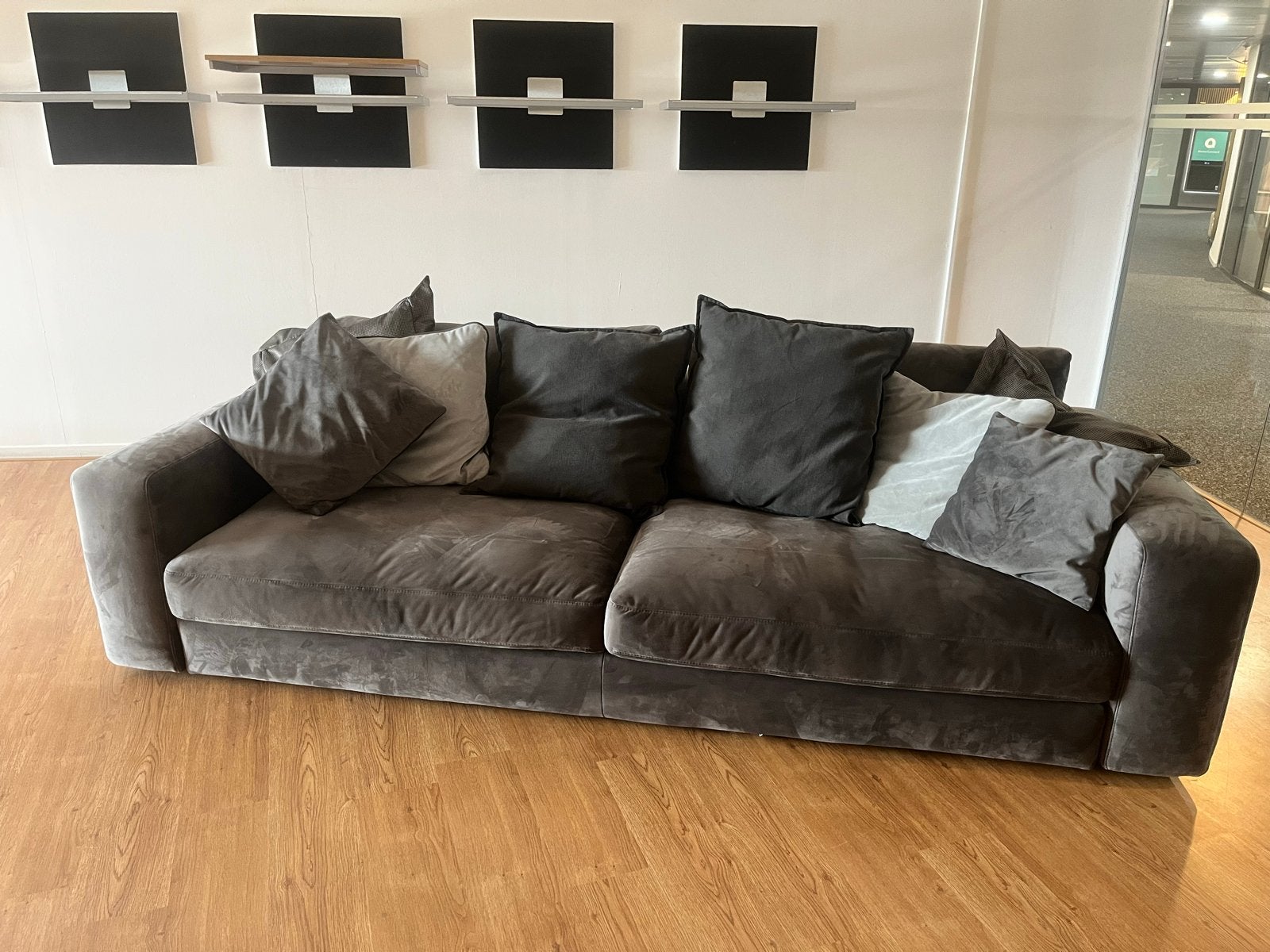 Nieuw 2,5-zitsbank met kussens, Huis en Inrichting, Ophalen, 100 tot 125 cm, Rechte bank, Stof