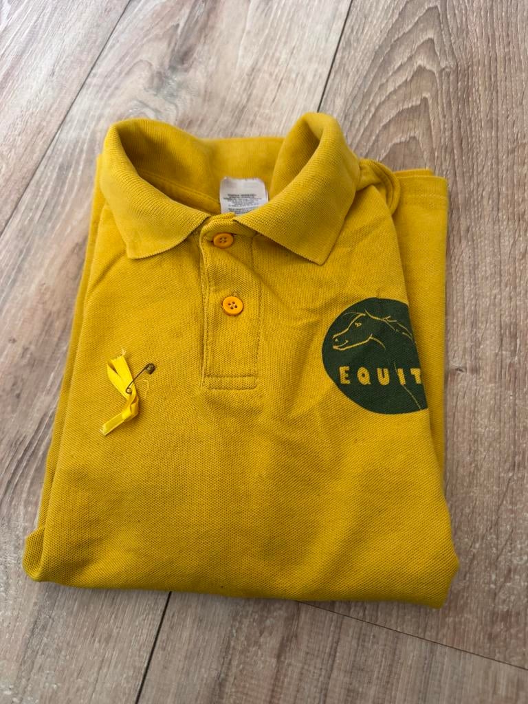 Gele Equito polo maat 140, Ophalen of Verzenden, Gebruikt, Jongen of Meisje, Shirt of Longsleeve