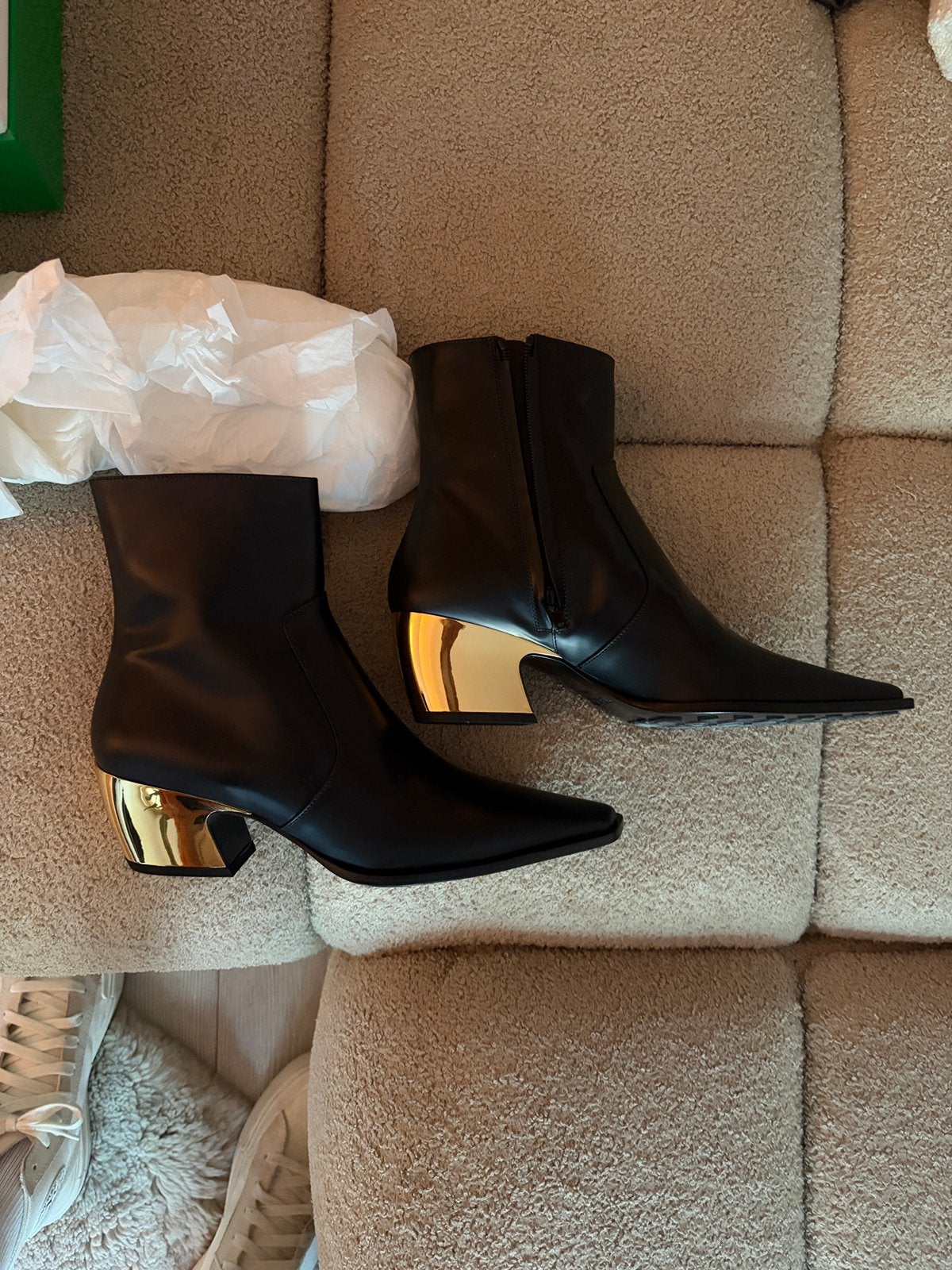 Bottega Veneta boots hakken 38 | Prada | Gucci | Miu Miu, Ophalen of Verzenden, Nieuw, Zwart