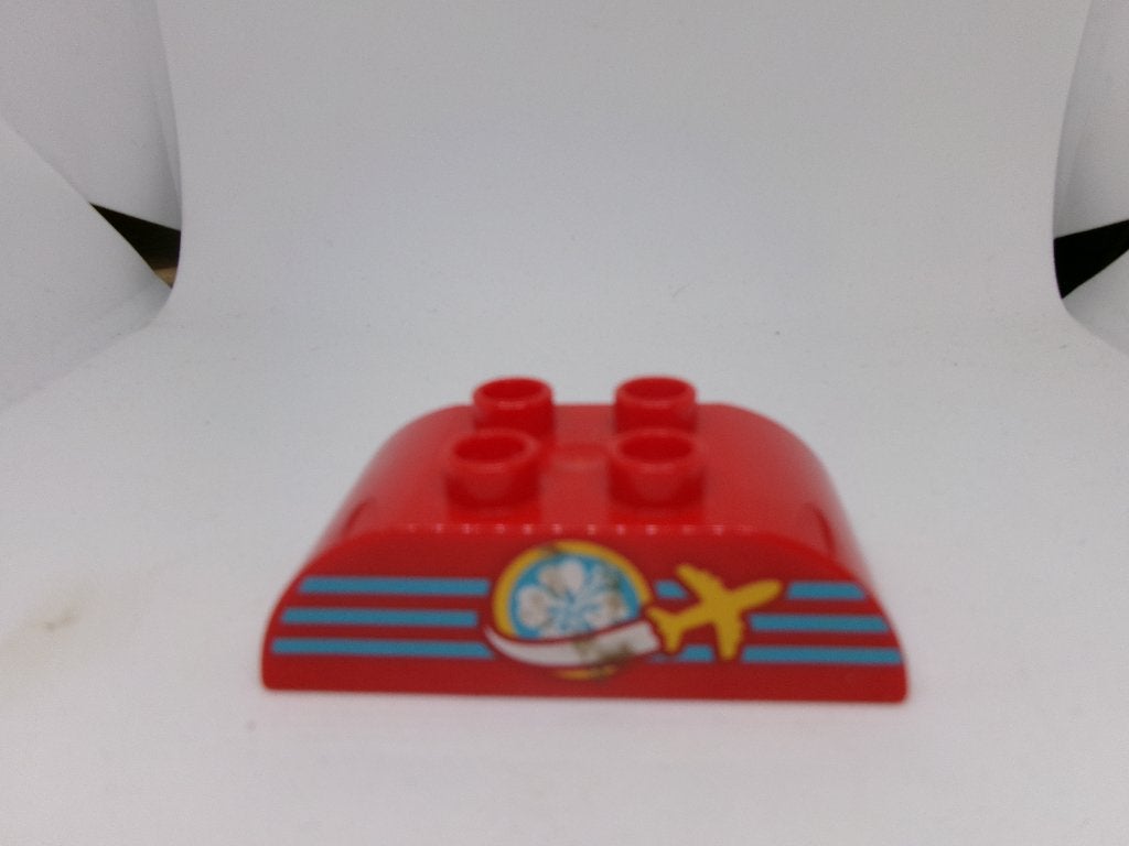 Duplo  Baksteen 2 x 4 Hellende Gebogen, Ophalen of Verzenden, Gebruikt, Duplo