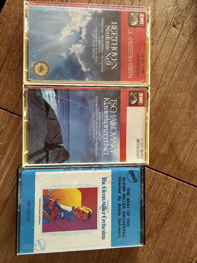 cassettebandjes Glenn Miller, Tjaikovski en Beethoven, Ophalen of Verzenden, Gebruikt, Nederlandstalig, 1 bandje