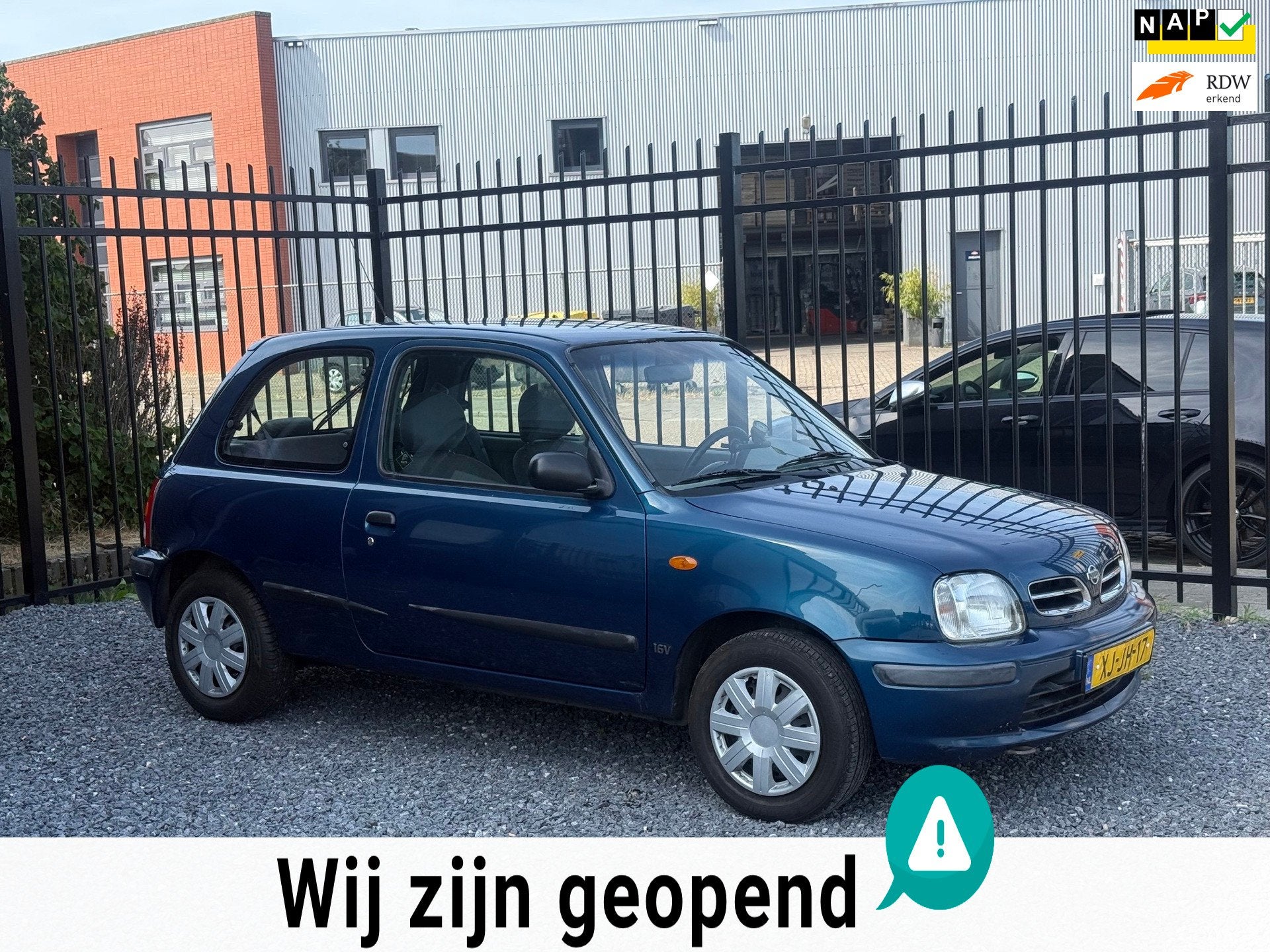 Nissan Micra 1.0 GX N-CVT AUTOMAAT!APK!LAGE KM!KOOPJE!, Auto's, Stof, Zwart, 4 cilinders, Blauw