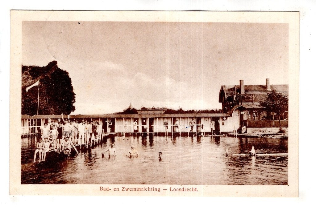 Loosdrecht 1920 Zwembad, Verzenden, Voor 1920, Gelopen, Utrecht
