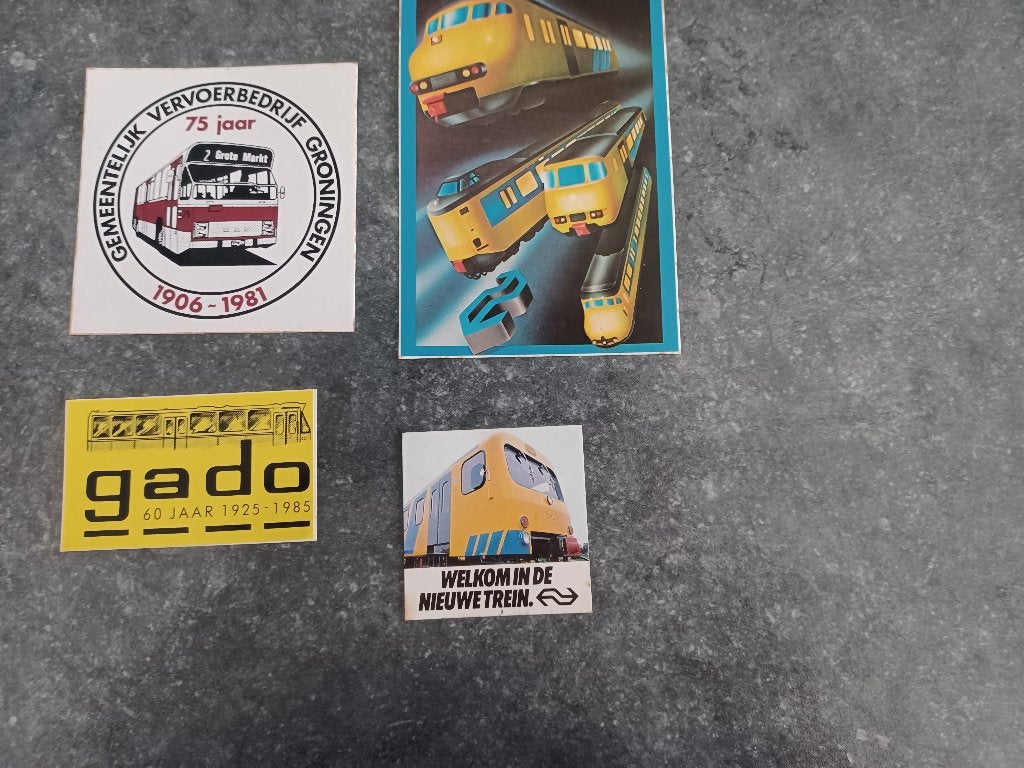 Stickers GADO GVB NS, Ophalen of Verzenden, Zo goed als nieuw
