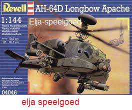 Revell 1:144 AH-64D Longbow Apache 4046 modelbouw helikopter, Hobby en Vrije tijd, 1:72 tot 1:144, Nieuw, Ophalen of Verzenden