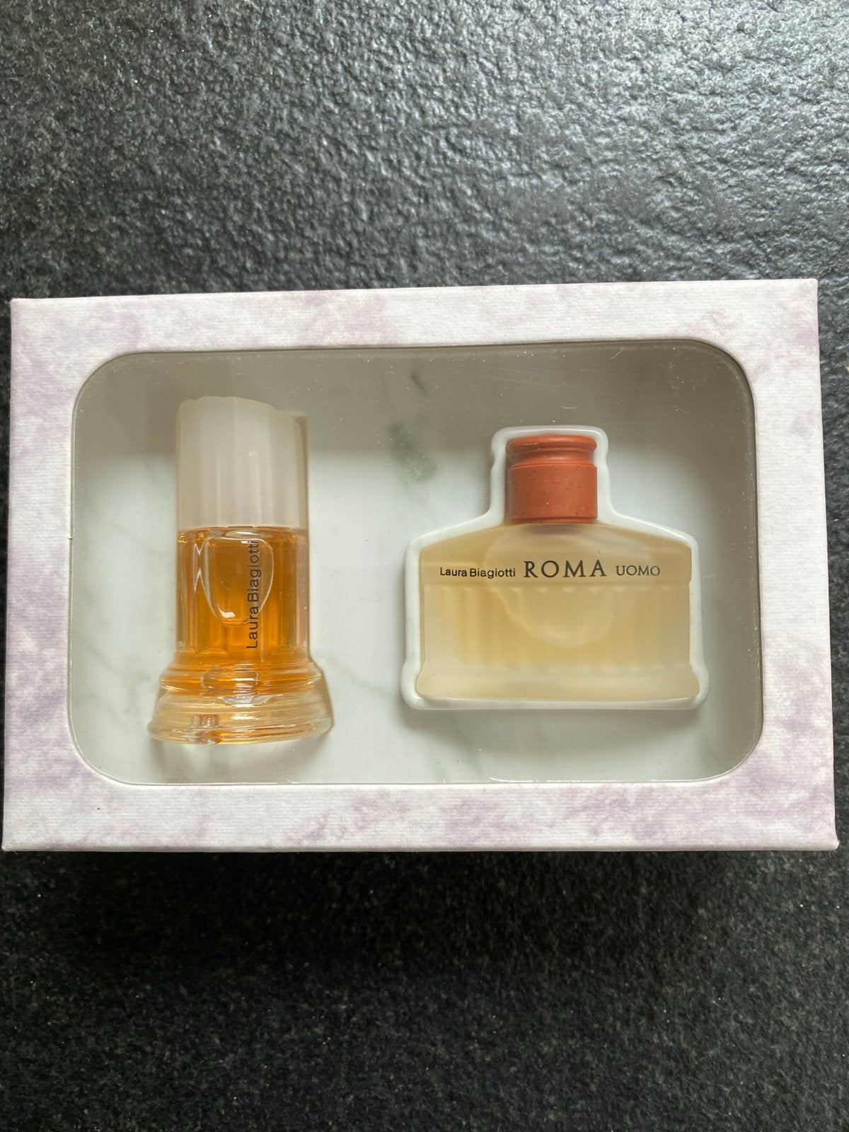 Laura Biagiotti Roma Uomo Miniatuur Parfum Set, Ophalen of Verzenden, Nieuw
