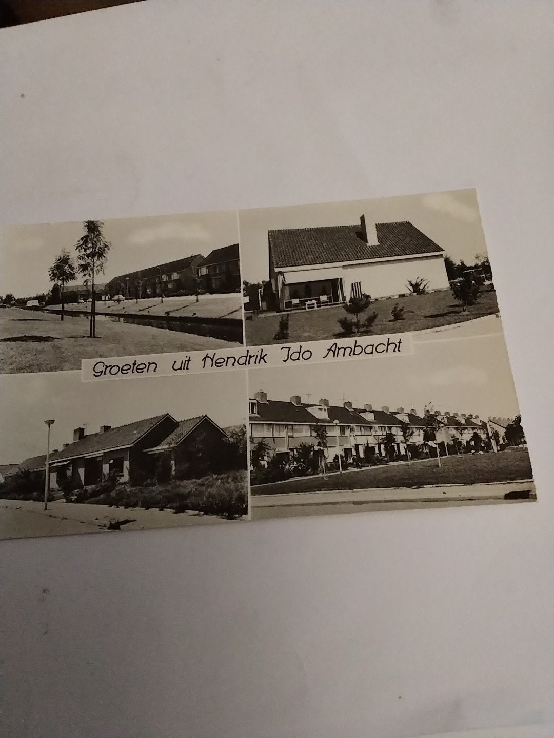 Oude ansichtkaart Groeten uit Hendrik Ido Ambacht, Ophalen of Verzenden, 1940 tot 1960, Gelopen, Zuid-Holland