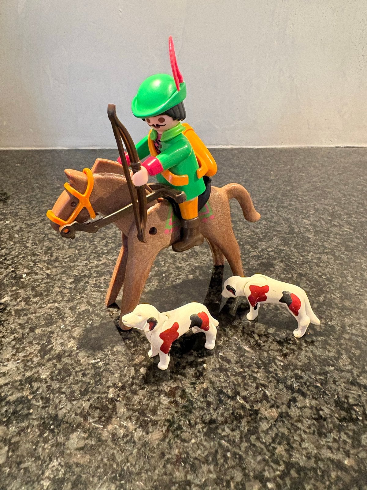 Playmobil Jager met paard en honden, Gebruikt, Complete set, Ophalen of Verzenden, Figuren