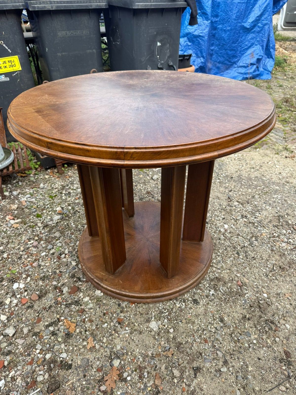 Ronde Art Deco salontafel - 85 cm doorsnee, Ophalen