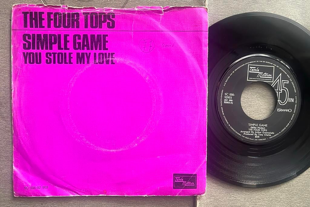 The Four Tops - Simple Game 7” NL 1971, Cd's en Dvd's, Vinyl Singles, Gebruikt, Single, 1970 - 1979, R&B en Soul, 7 inch, Ophalen of Verzenden