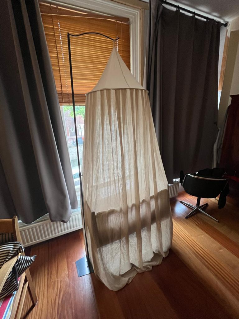 Jollein baby klamboe met standaard - Zandkleurig, Kinderen en Baby's, Kinderkamer | Inrichting en Decoratie, Zo goed als nieuw