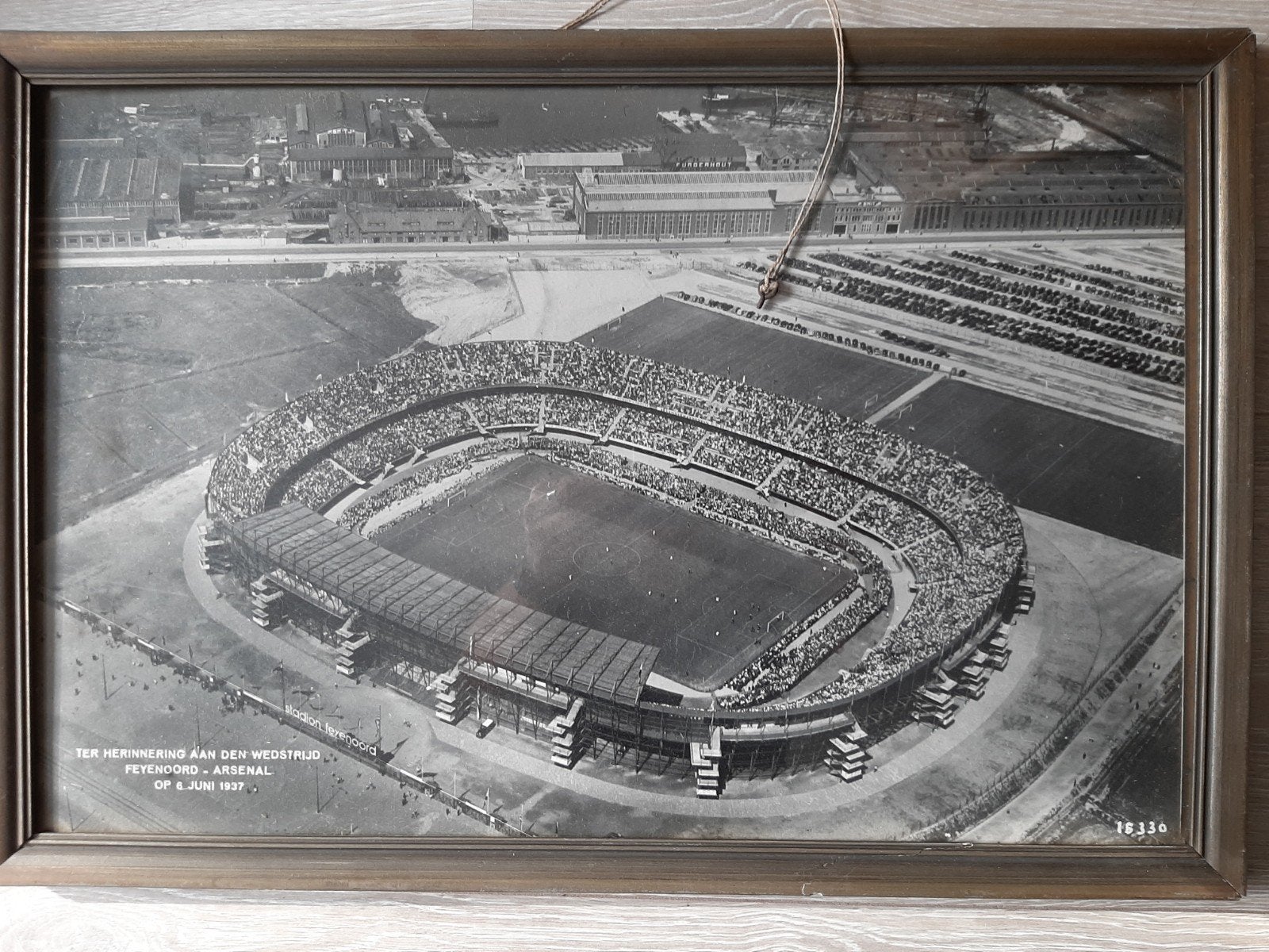 Feyenoord - Arsenal 1937 - Historische Foto De Kuip, Ophalen, 50 – 75, Minder dan 50 cm, Gebruikt
