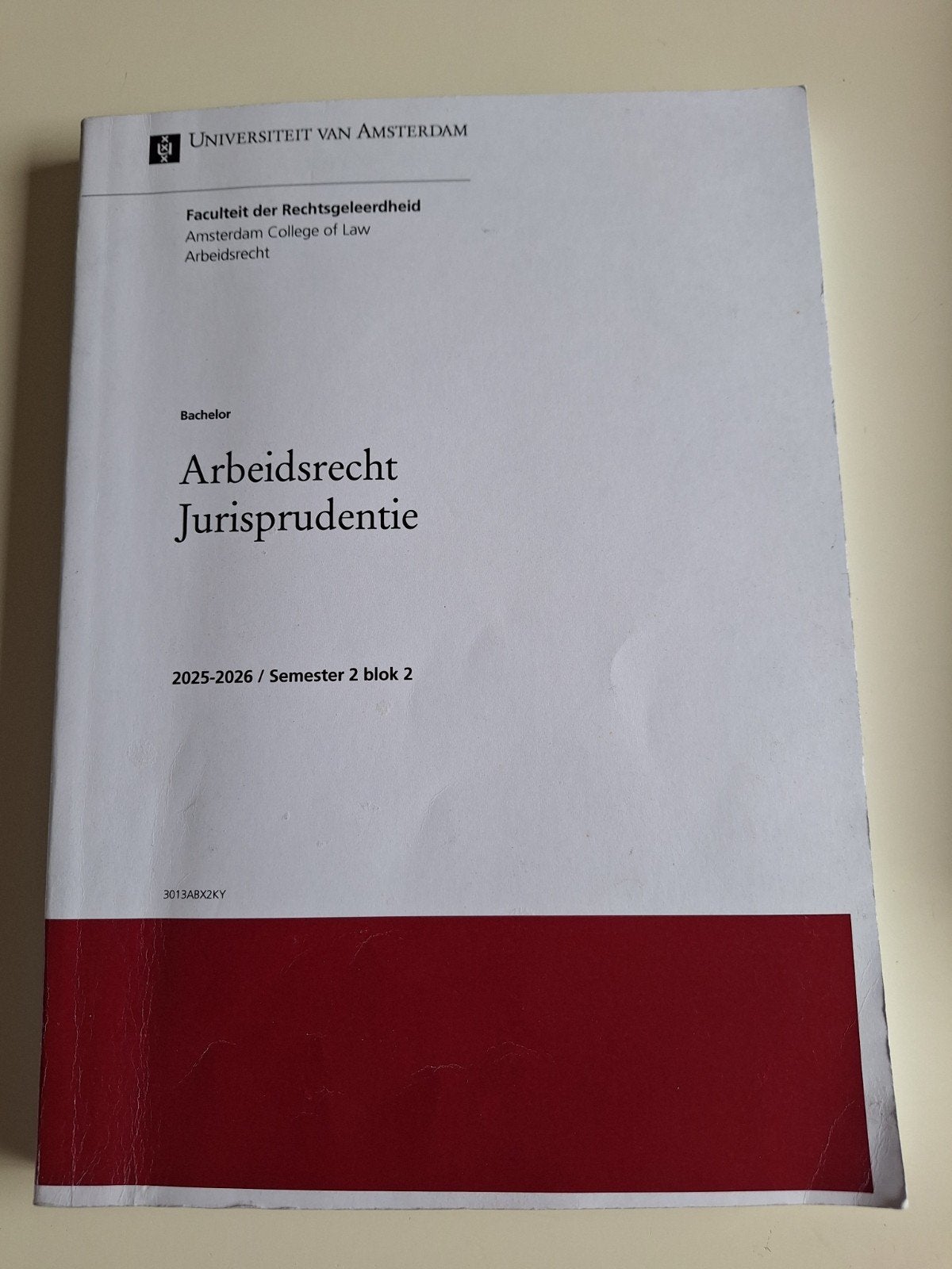 Arbeidsrecht Jurisprudentie UvA 2025-2026, Ophalen of Verzenden, Zo goed als nieuw, WO