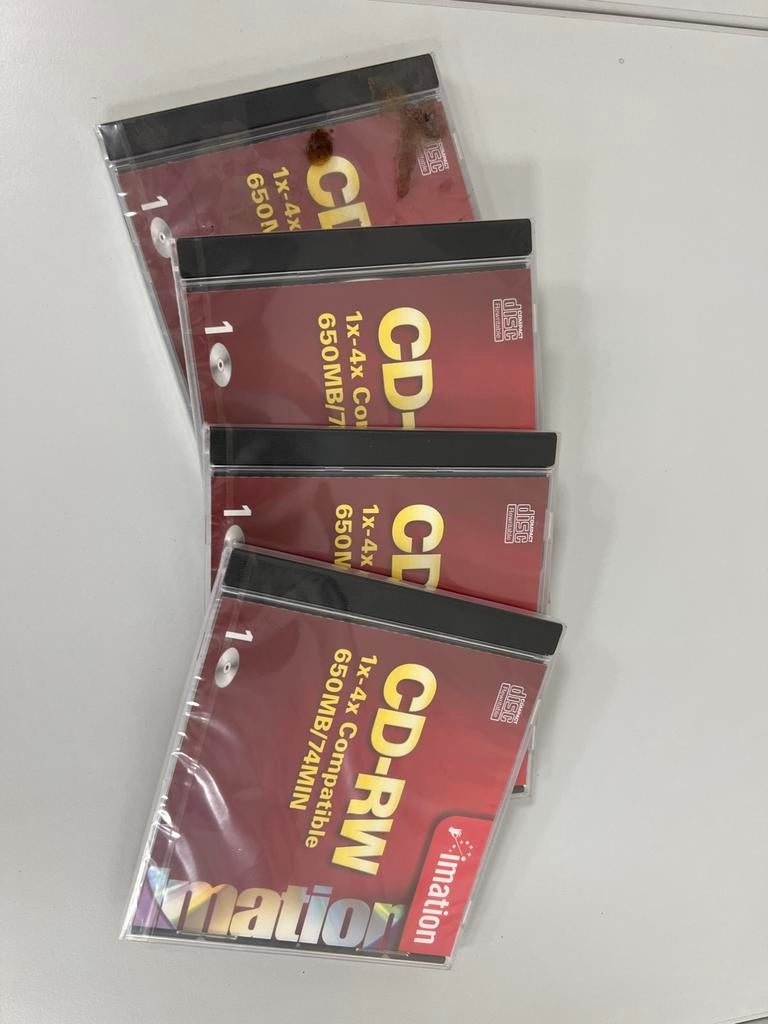 Imation CD-RW 650MB/74MIN (4 stuks), Computers en Software, Beschrijfbare discs, Nieuw, Cd, Herschrijfbaar, Ophalen of Verzenden